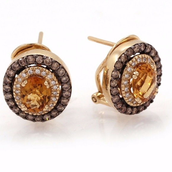 chocolate diamond earings